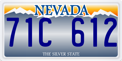 NV license plate 71C612