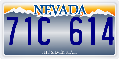 NV license plate 71C614