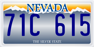 NV license plate 71C615