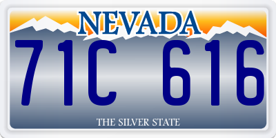 NV license plate 71C616
