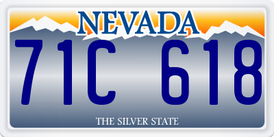 NV license plate 71C618