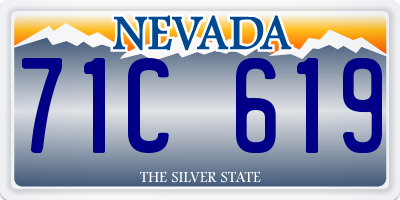 NV license plate 71C619