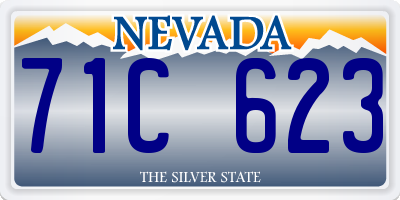 NV license plate 71C623
