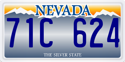 NV license plate 71C624