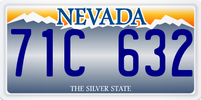 NV license plate 71C632