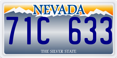 NV license plate 71C633