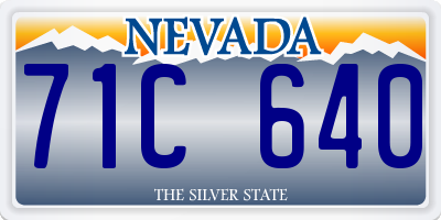 NV license plate 71C640