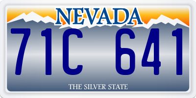 NV license plate 71C641