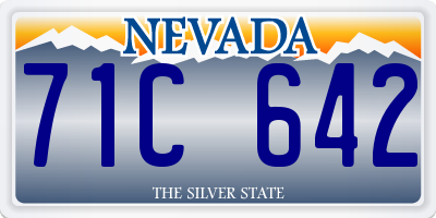 NV license plate 71C642