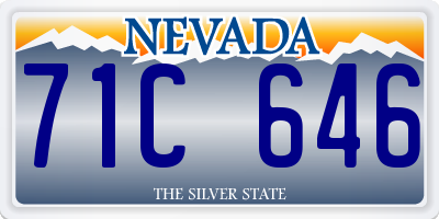 NV license plate 71C646