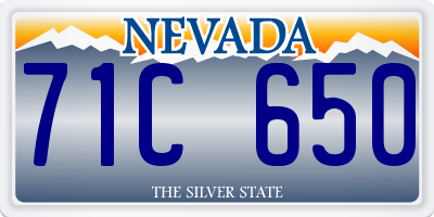 NV license plate 71C650