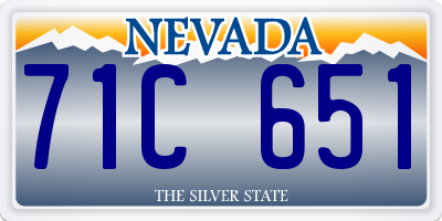 NV license plate 71C651