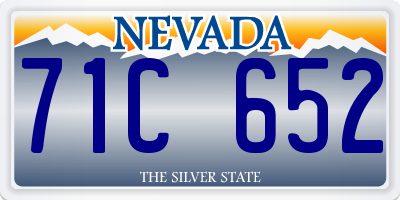 NV license plate 71C652