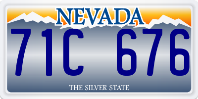 NV license plate 71C676