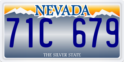 NV license plate 71C679