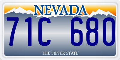NV license plate 71C680
