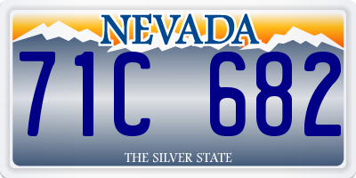 NV license plate 71C682