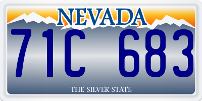 NV license plate 71C683