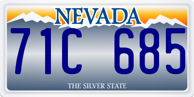 NV license plate 71C685