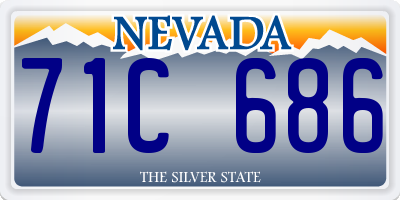 NV license plate 71C686