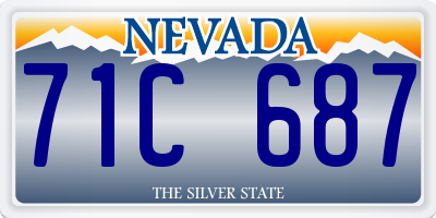 NV license plate 71C687