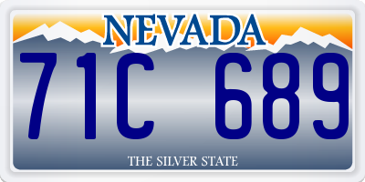 NV license plate 71C689