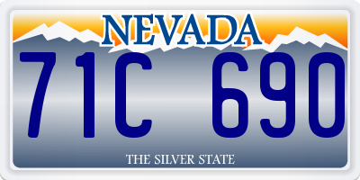 NV license plate 71C690