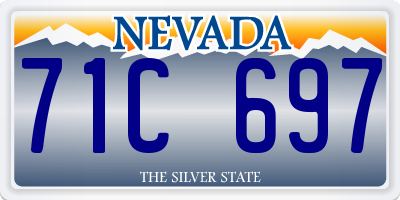 NV license plate 71C697