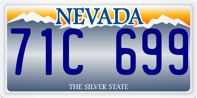NV license plate 71C699