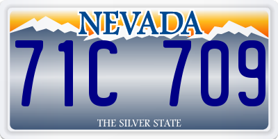 NV license plate 71C709