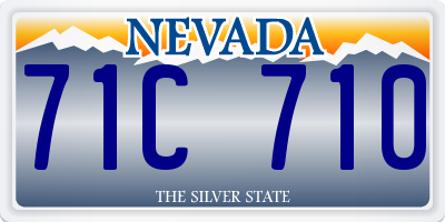 NV license plate 71C710