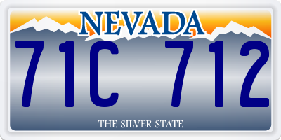 NV license plate 71C712