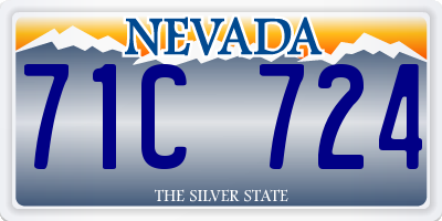 NV license plate 71C724