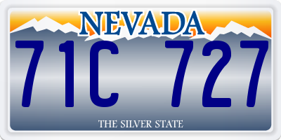 NV license plate 71C727