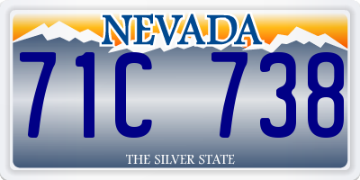 NV license plate 71C738