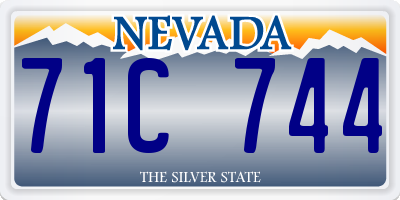 NV license plate 71C744
