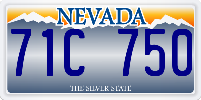 NV license plate 71C750
