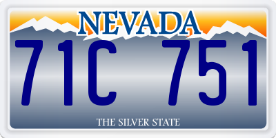 NV license plate 71C751