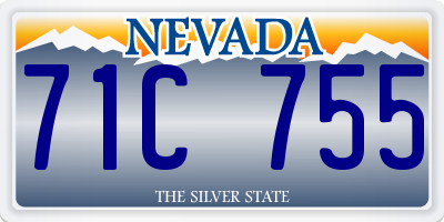 NV license plate 71C755