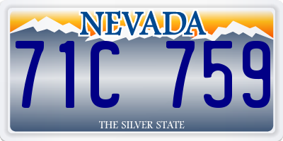 NV license plate 71C759