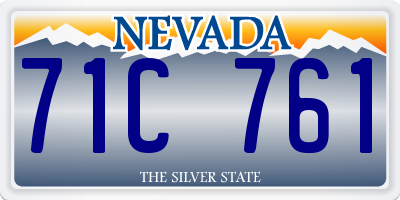 NV license plate 71C761