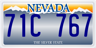 NV license plate 71C767