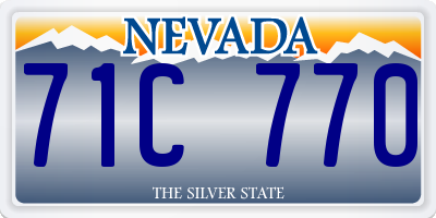 NV license plate 71C770