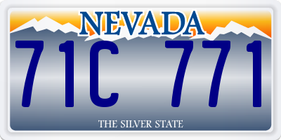 NV license plate 71C771