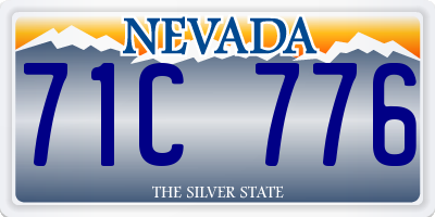 NV license plate 71C776