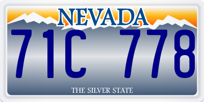 NV license plate 71C778