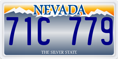 NV license plate 71C779
