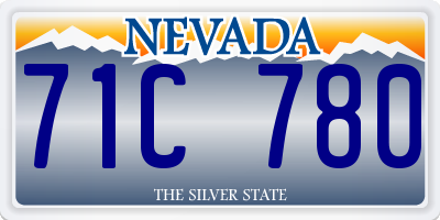 NV license plate 71C780