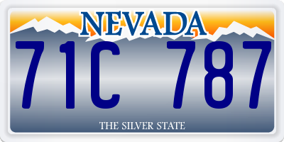 NV license plate 71C787