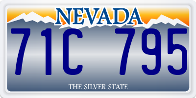 NV license plate 71C795